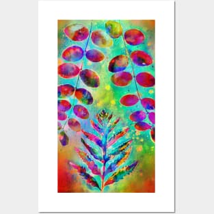 Botanical Autumn leaves Posters and Art